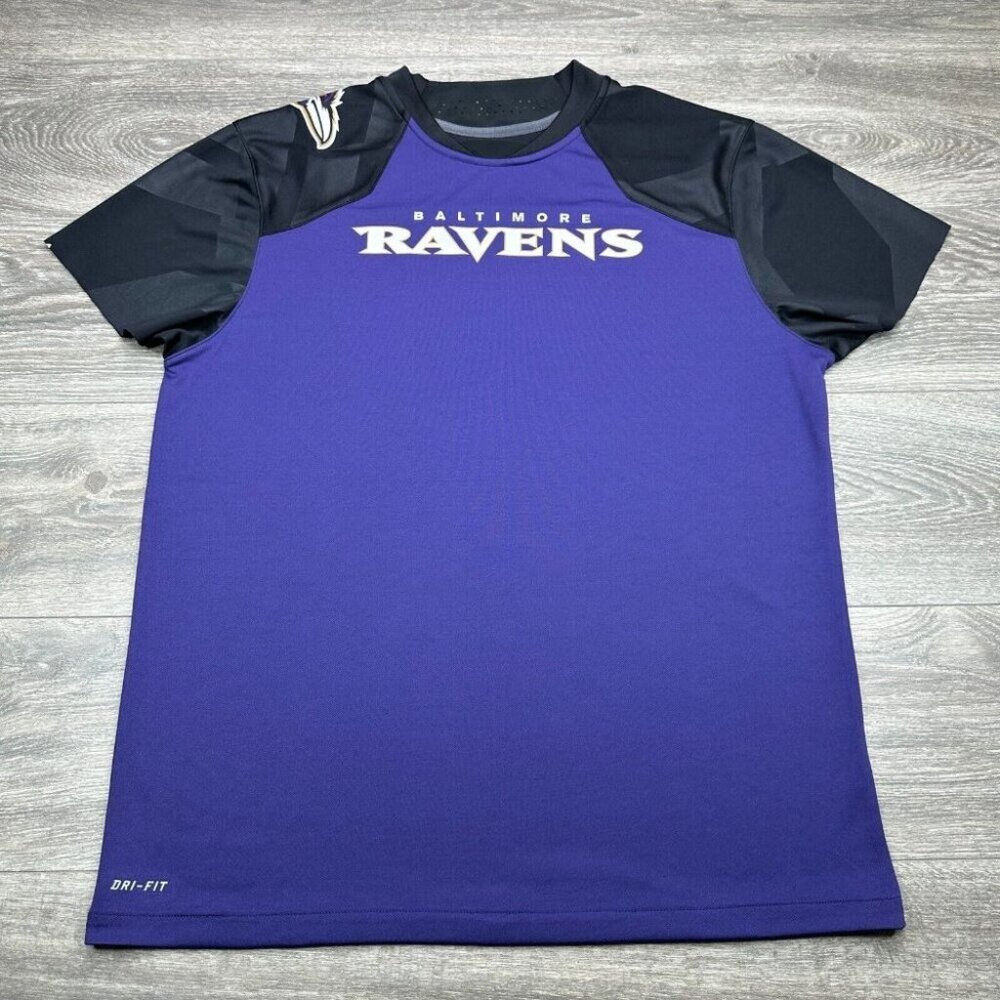 Nike Balitmore Ravens Official On Field Sideline Shirt Mens Large Authentic NFL